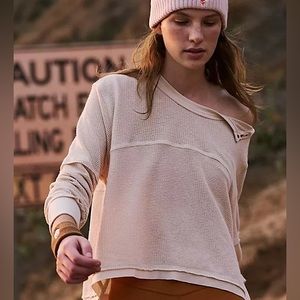 NEW Free People Movement Dream Work Layer Knitted T-Shirt
